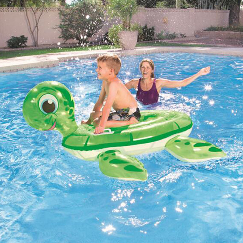 Ride-On Inflatable Sea Turtle Pool Float