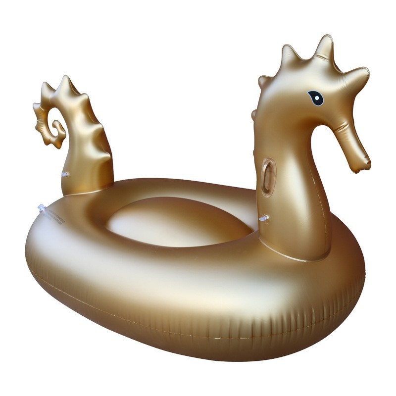 Giant Gold Seahorse Ride-On Pool Float