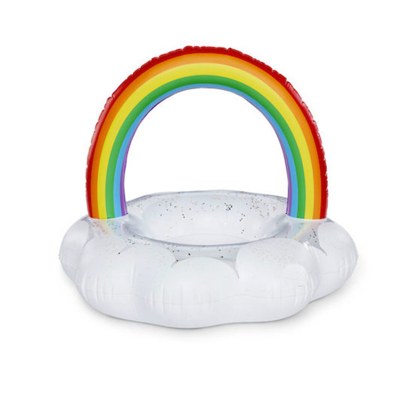 Inflatable Rainbow Cloud Drink Holder Float