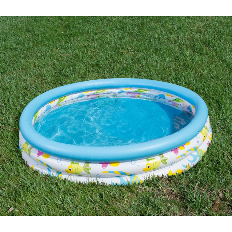 Round Inflatable Kiddie Pool, Sea Life Print