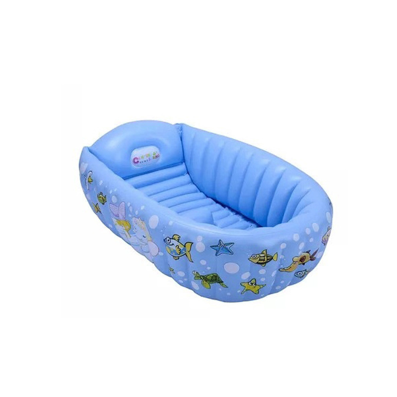 Inflatable Baby Bath Tub with Ocean Print