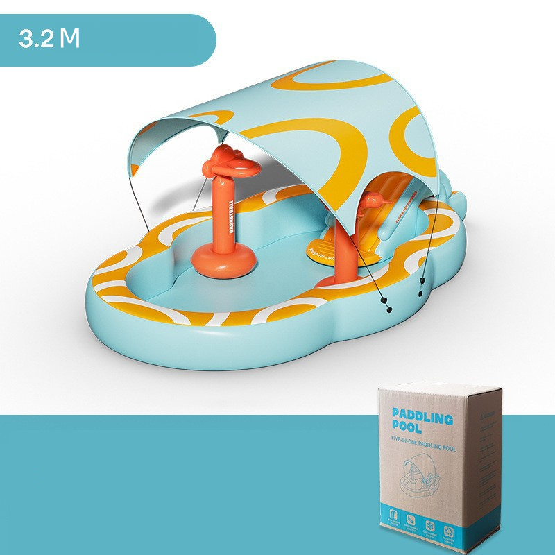 5-in-1 Baby Paddling Pool with Sun Canopy