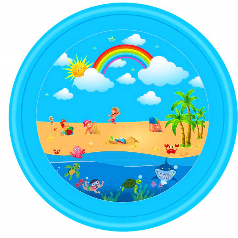 Rainbow Beach Splash Pad Sprinkler Mat