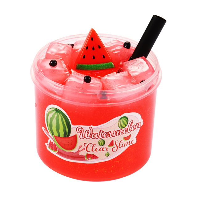 Watermelon Crunch Clear Slime