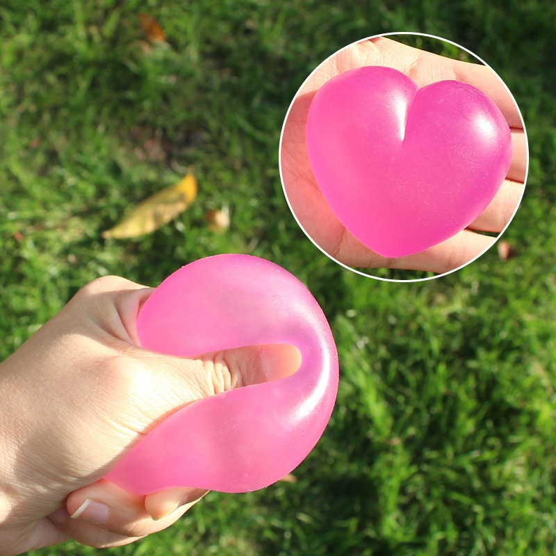 Squishy Jelly Heart Stretch Ball