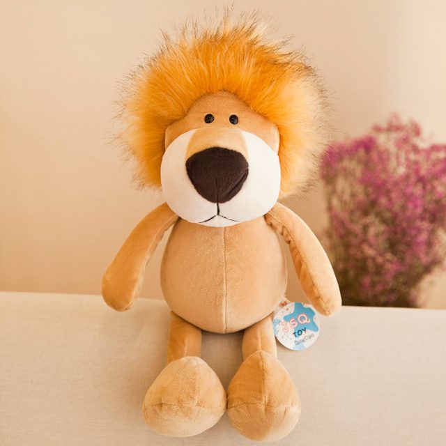 Fluffy-Mane Sleepy Lion Plush