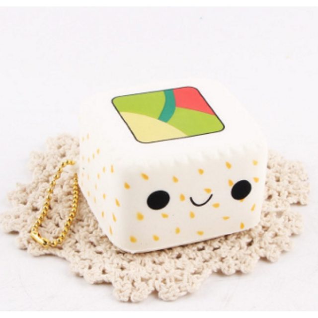 Smiley Sushi Roll Squishy Keychain โ photo 3