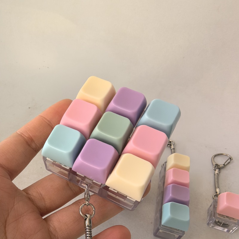 Pastel Keycap Clicker Keychain
