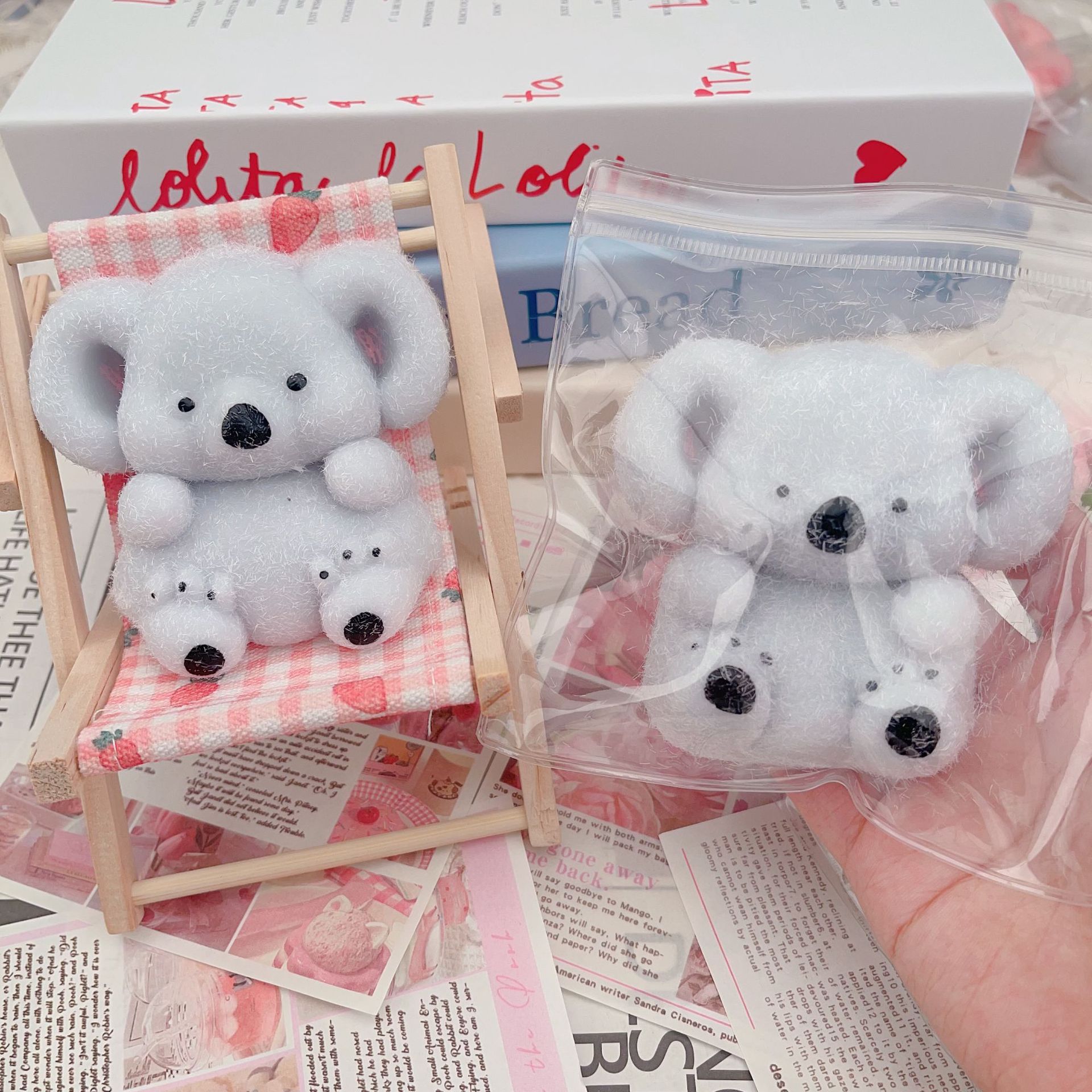 Fuzzy Flocked Baby Koala Figure โ photo 3