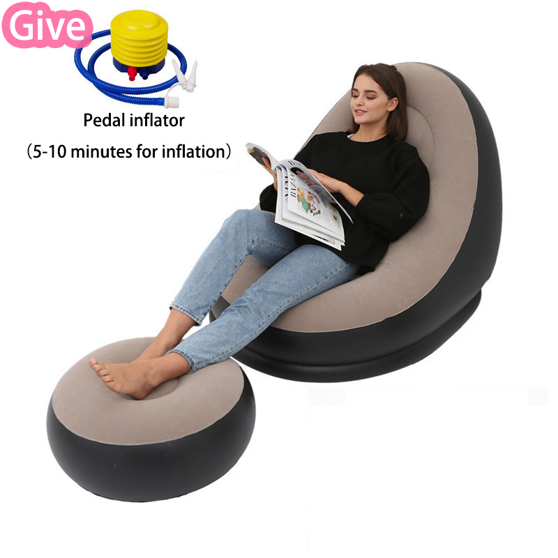 Inflatable Lounge Chair & Ottoman Set โ photo 2