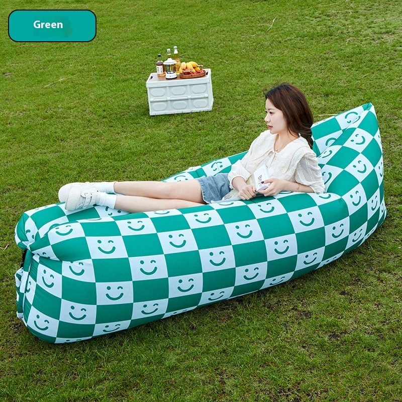Inflatable Air Lounger Sofa, Smiley Print — photo 2