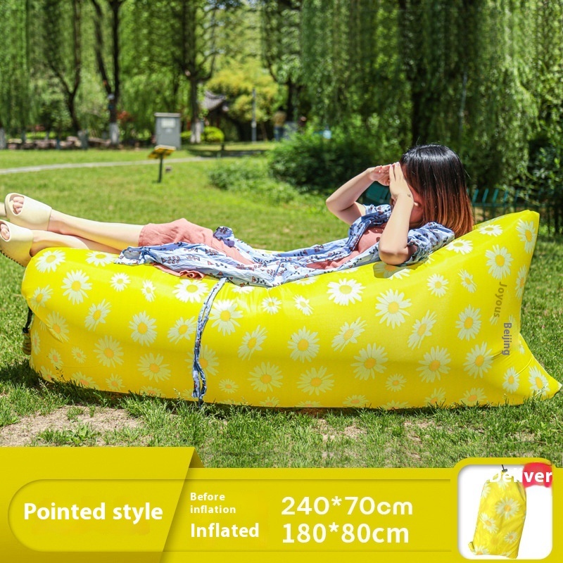 Inflatable Air Lounger Sofa, Smiley Print — photo 4