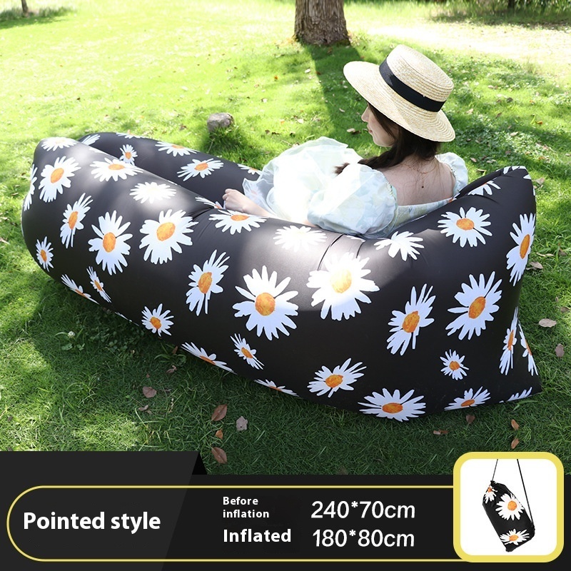 Inflatable Air Lounger Sofa, Smiley Print — photo 6