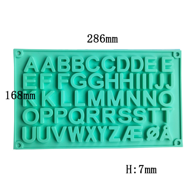 Silicone Alphabet Letter Mold, 26 Letters