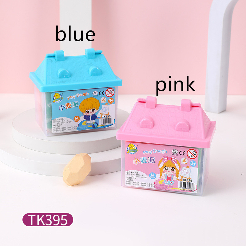 Wheat Play Dough House Tub (Blue or Pink)