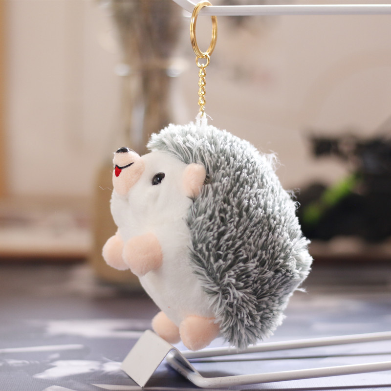 Fuzzy Hedgehog Plush Keychain โ photo 2