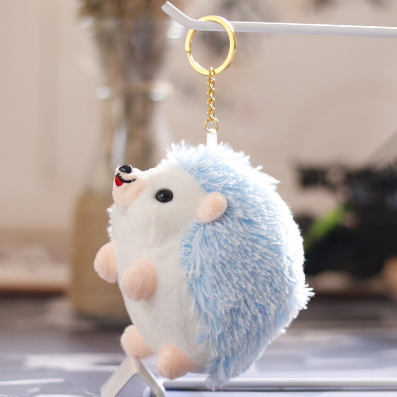 Fuzzy Hedgehog Plush Keychain โ photo 3
