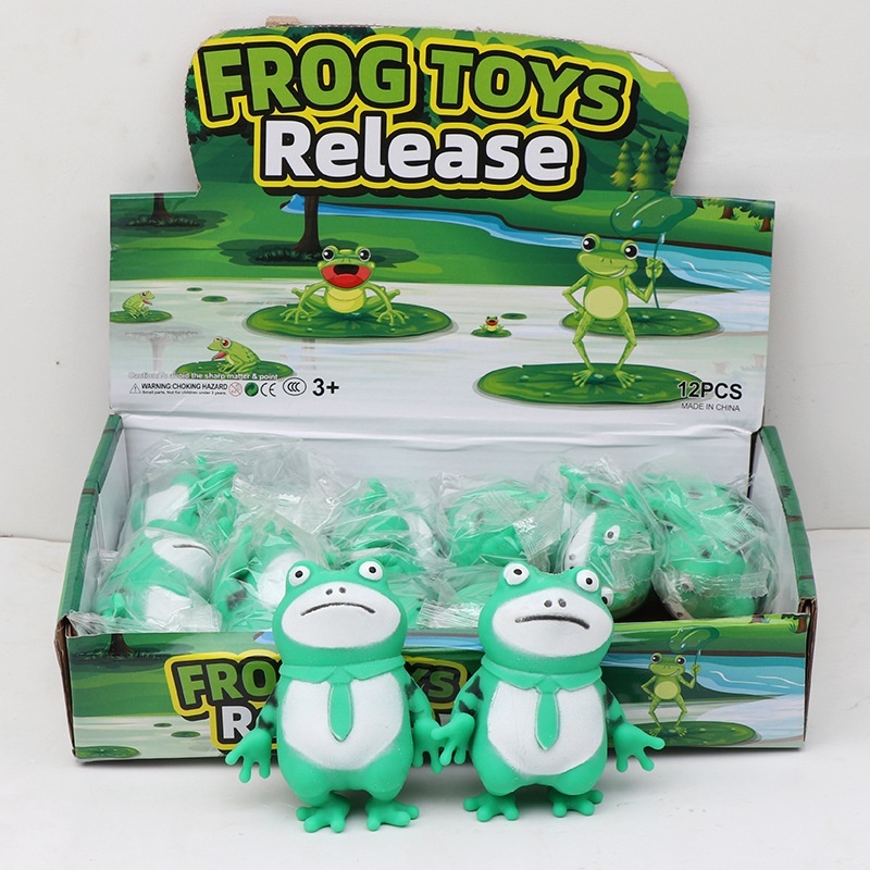 Tie-Wearing Stretch Frog Squishy โ photo 4