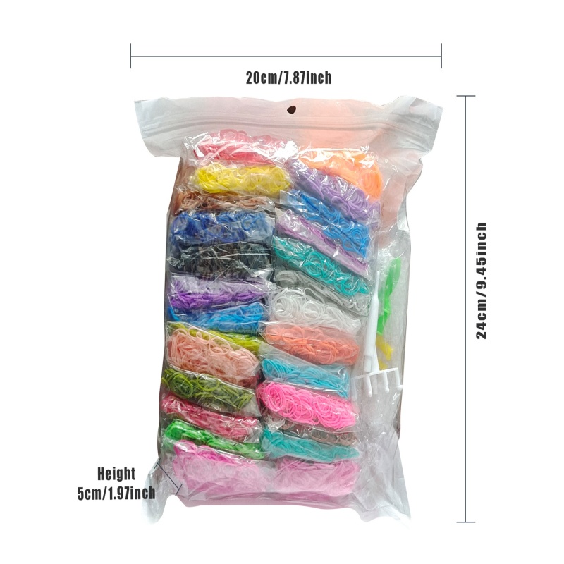 Loom Band Bulk Pack with Hook & Clips
