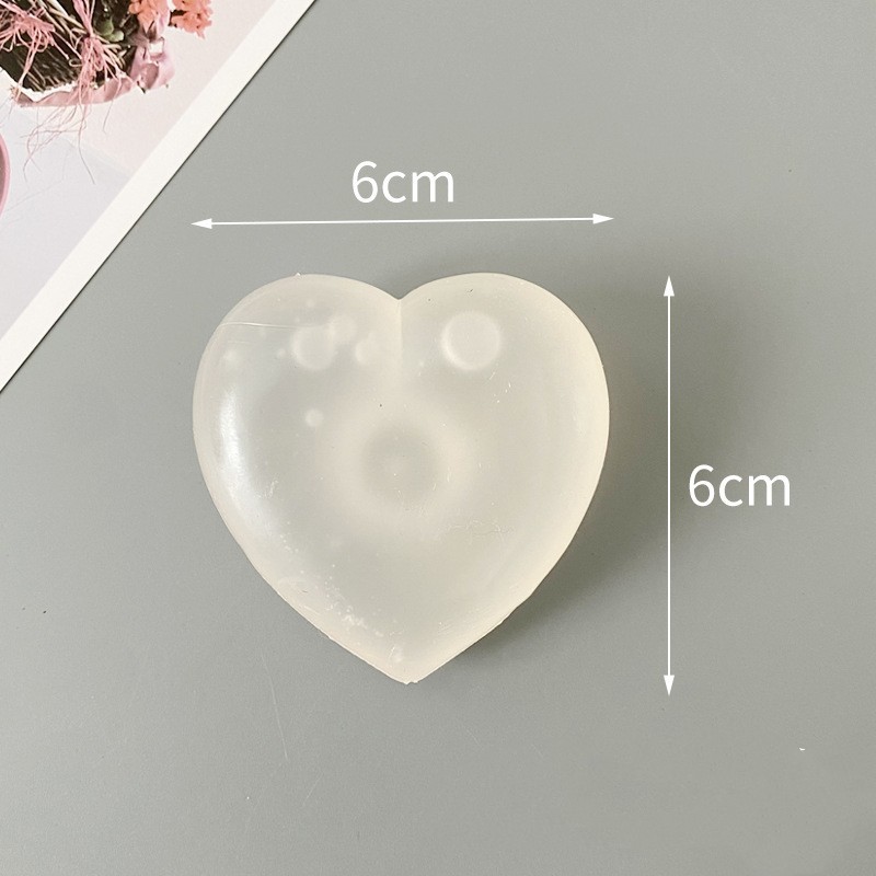 Heart Silicone Resin Mold 6cm