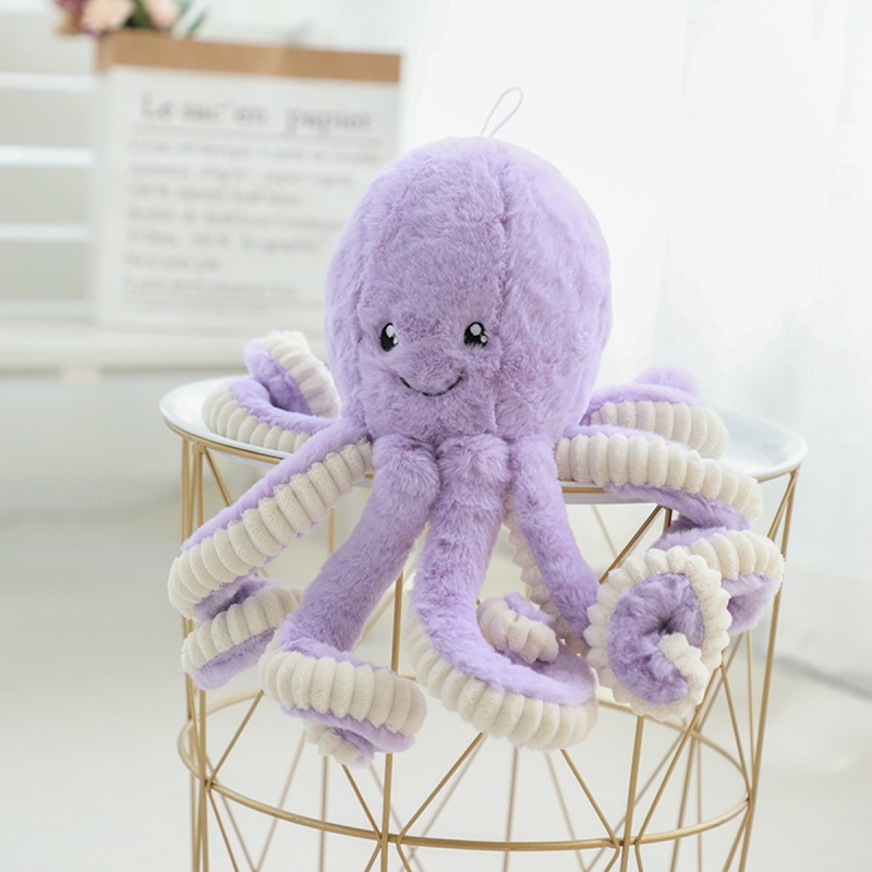 Fluffy Octopus Plush With Ribbed Tentacles โ photo 4