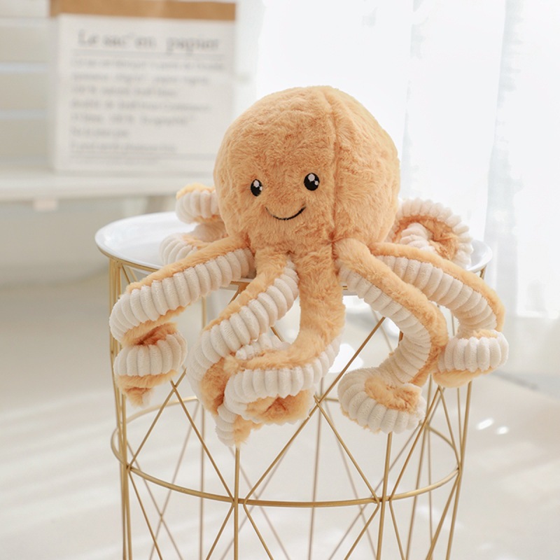 Fluffy Octopus Plush With Ribbed Tentacles โ photo 5