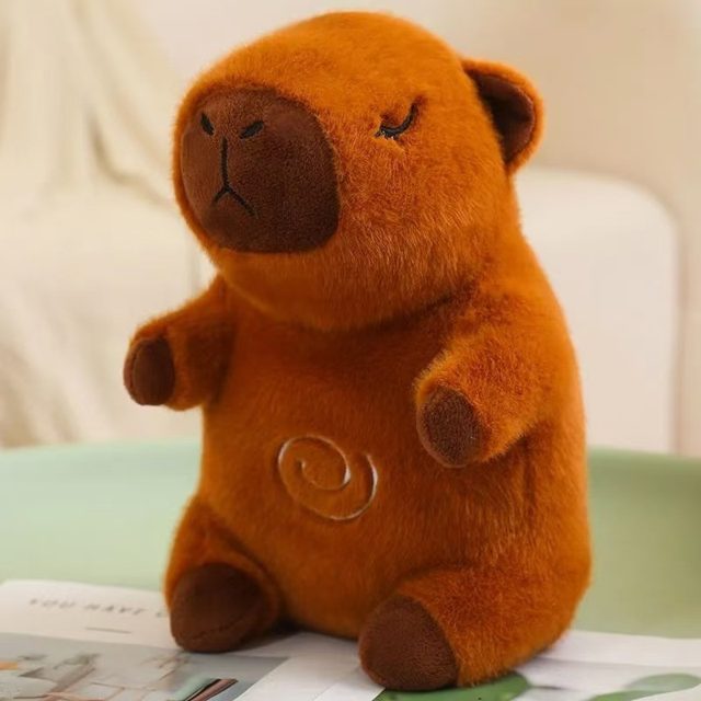 Sleepy Brown Capybara Plushie