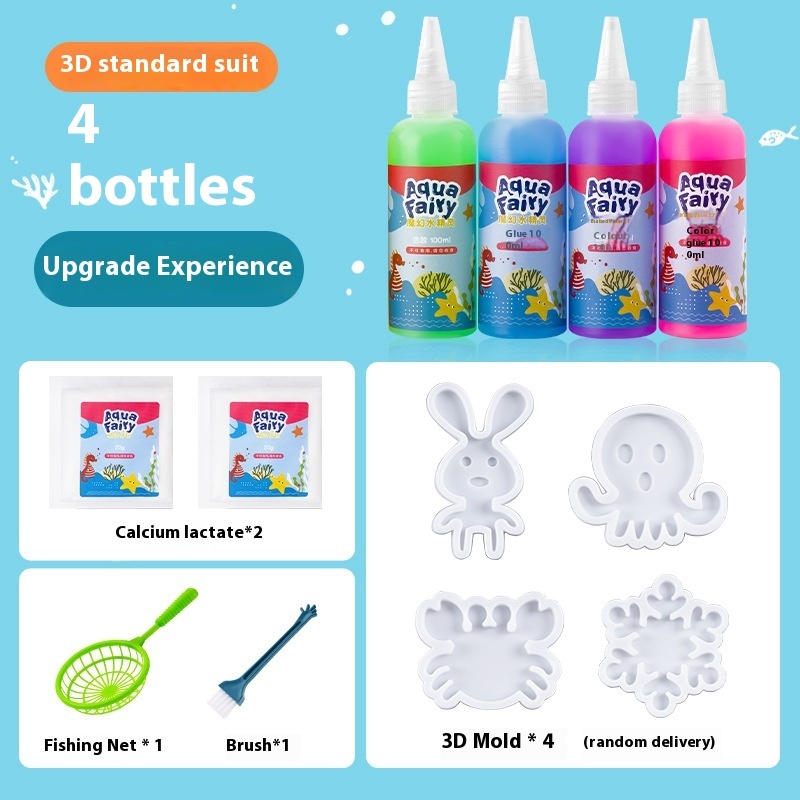 3D Aqua Fairy Water Elf Kit - 4 Bottles, 3D Molds
