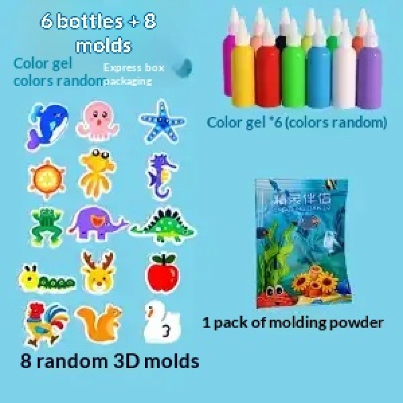 Magic Water Elf Gel Kit, 6 Gels + 8 Molds