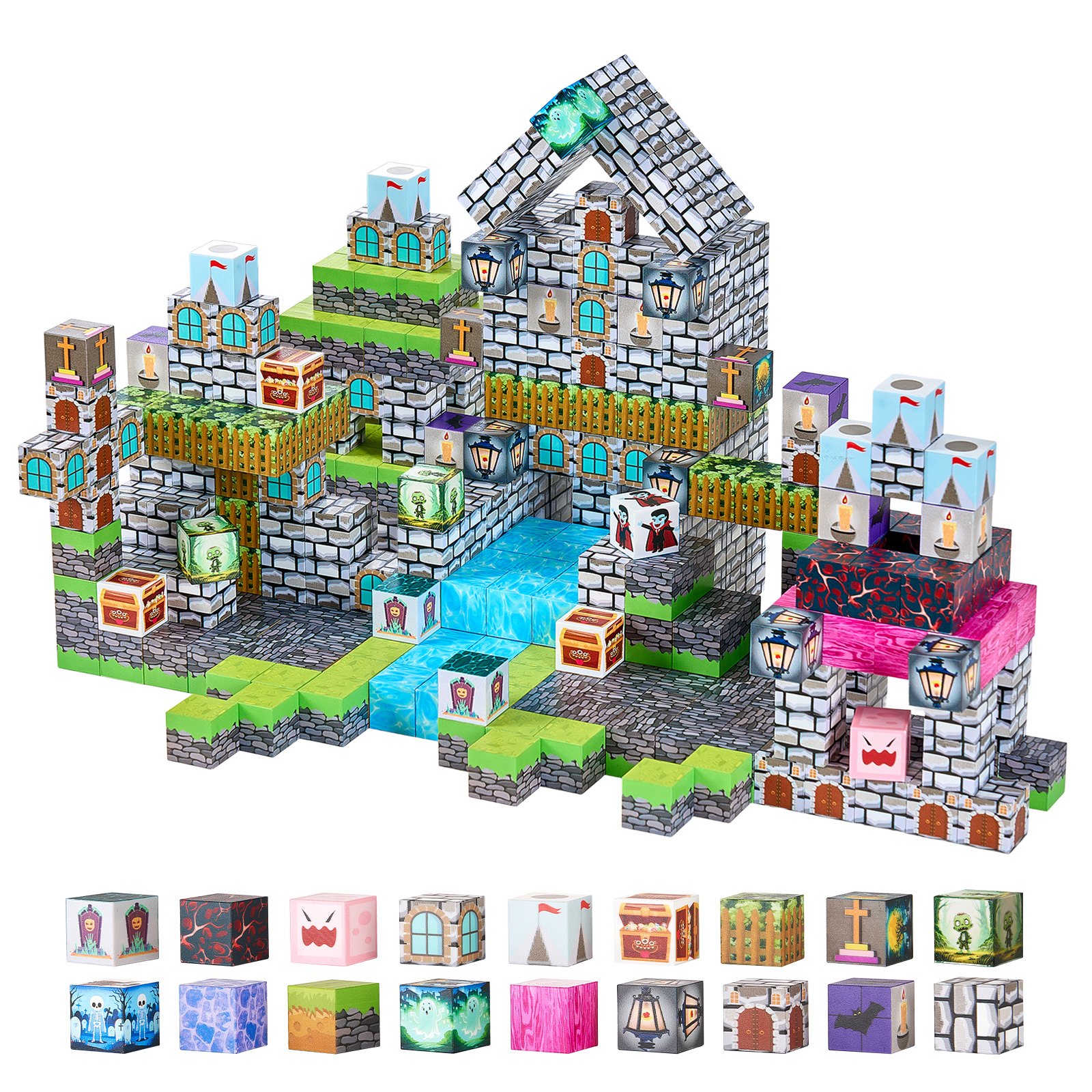 Magnetic Building Blocks 100-Piece Halloween Set โ photo 4
