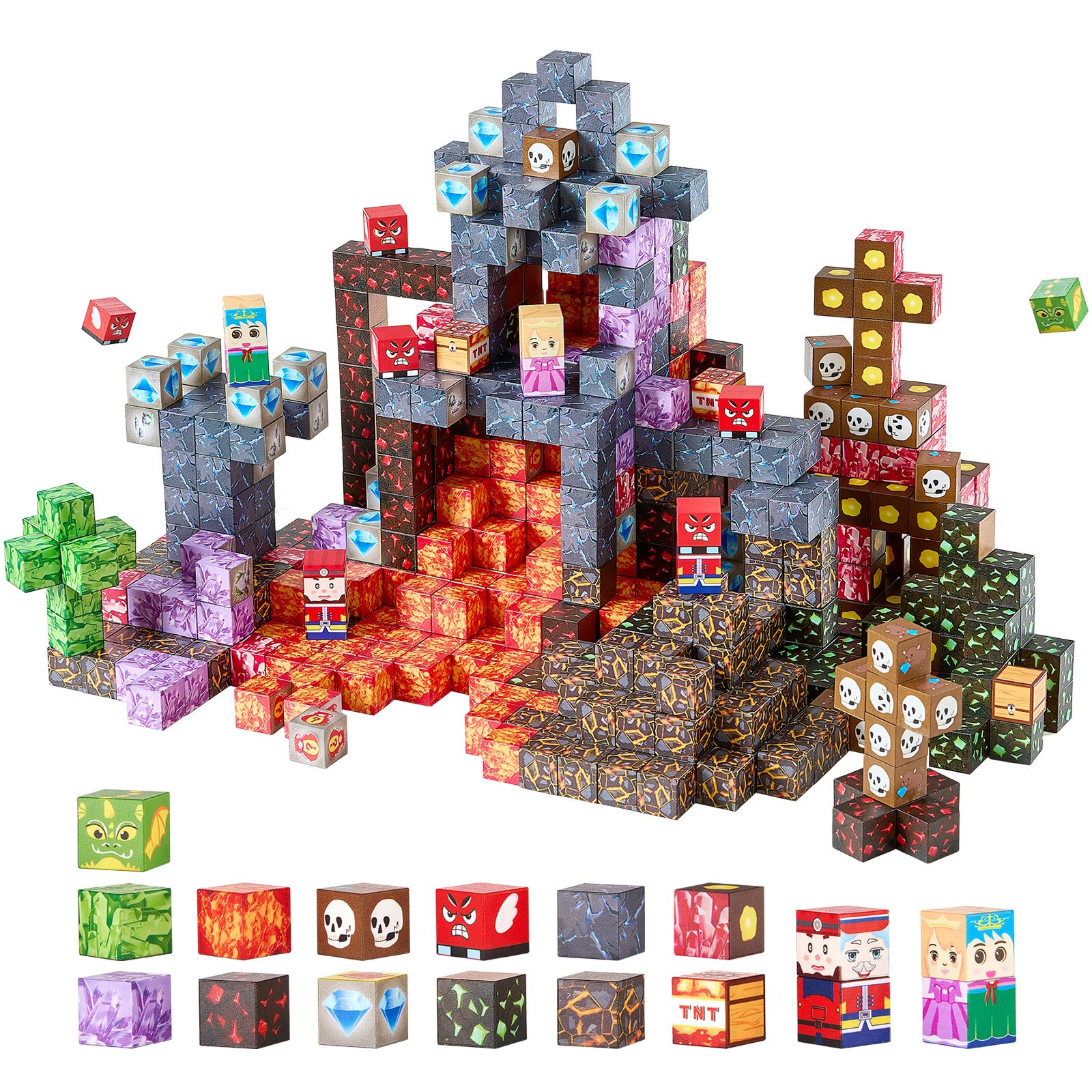 Magnetic Building Blocks, 100-Piece Dark Set โ photo 2