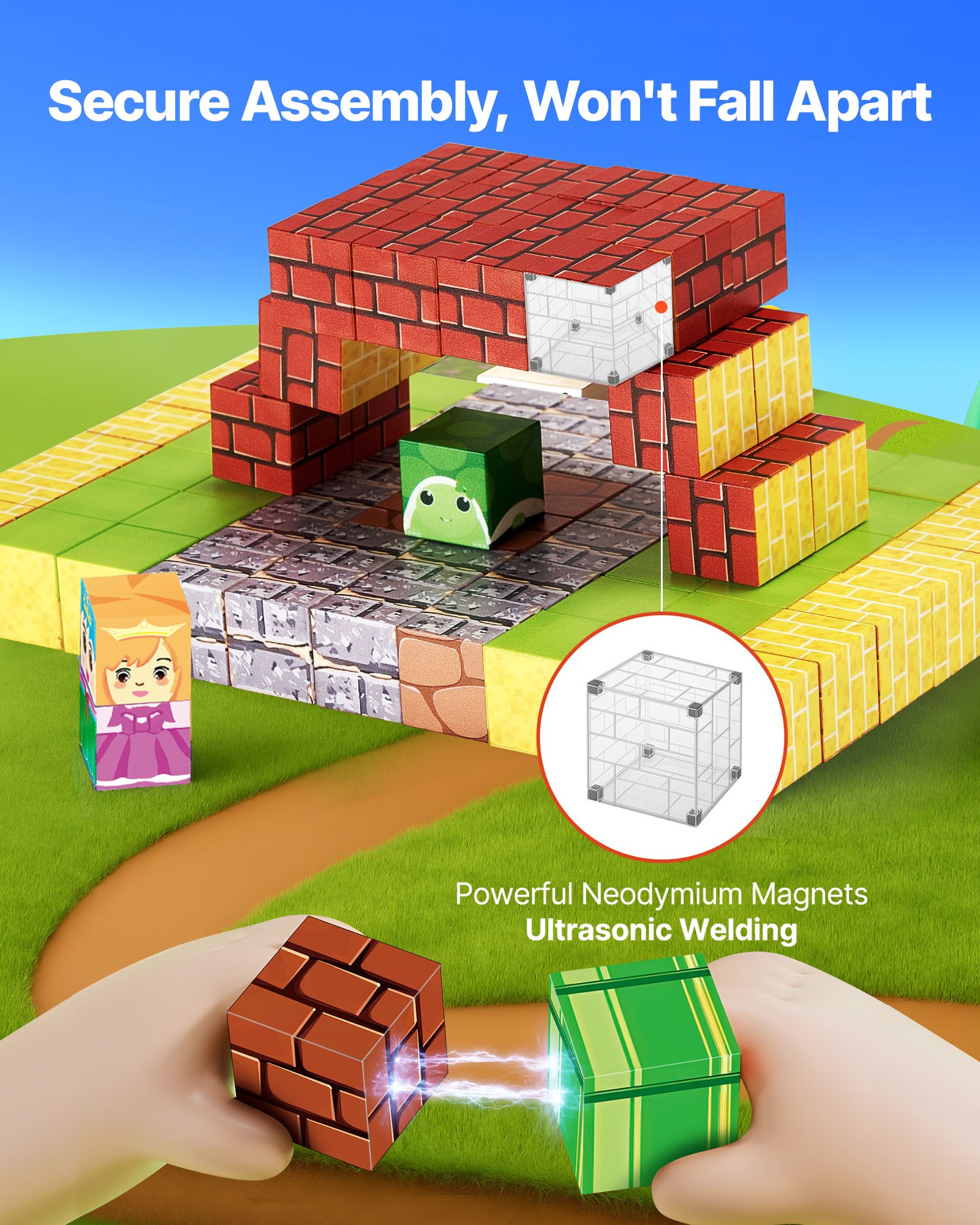 Magnetic Building Blocks 100-Piece Set โ photo 3