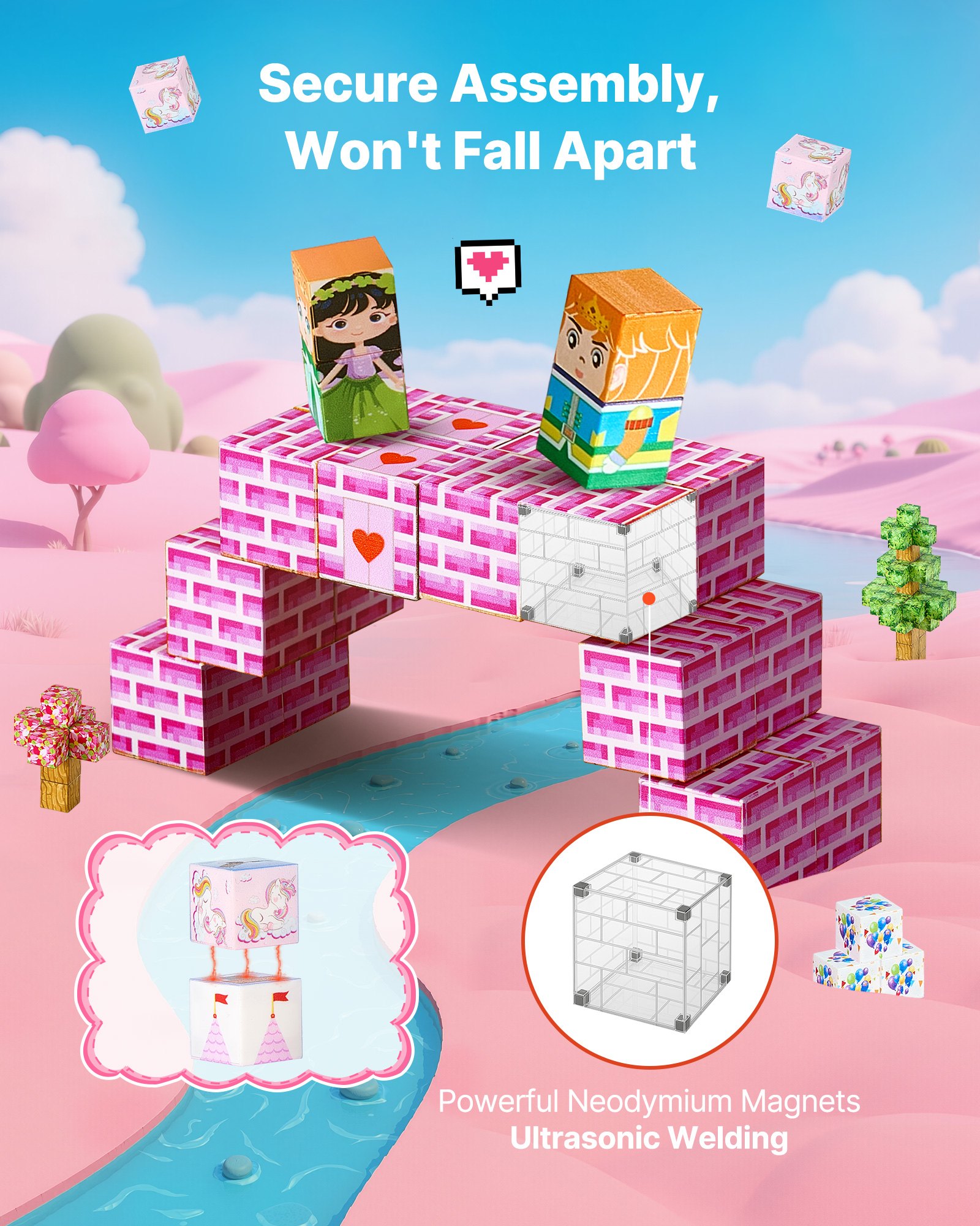 Magnetic Building Blocks 100-Piece Princess Set โ photo 5