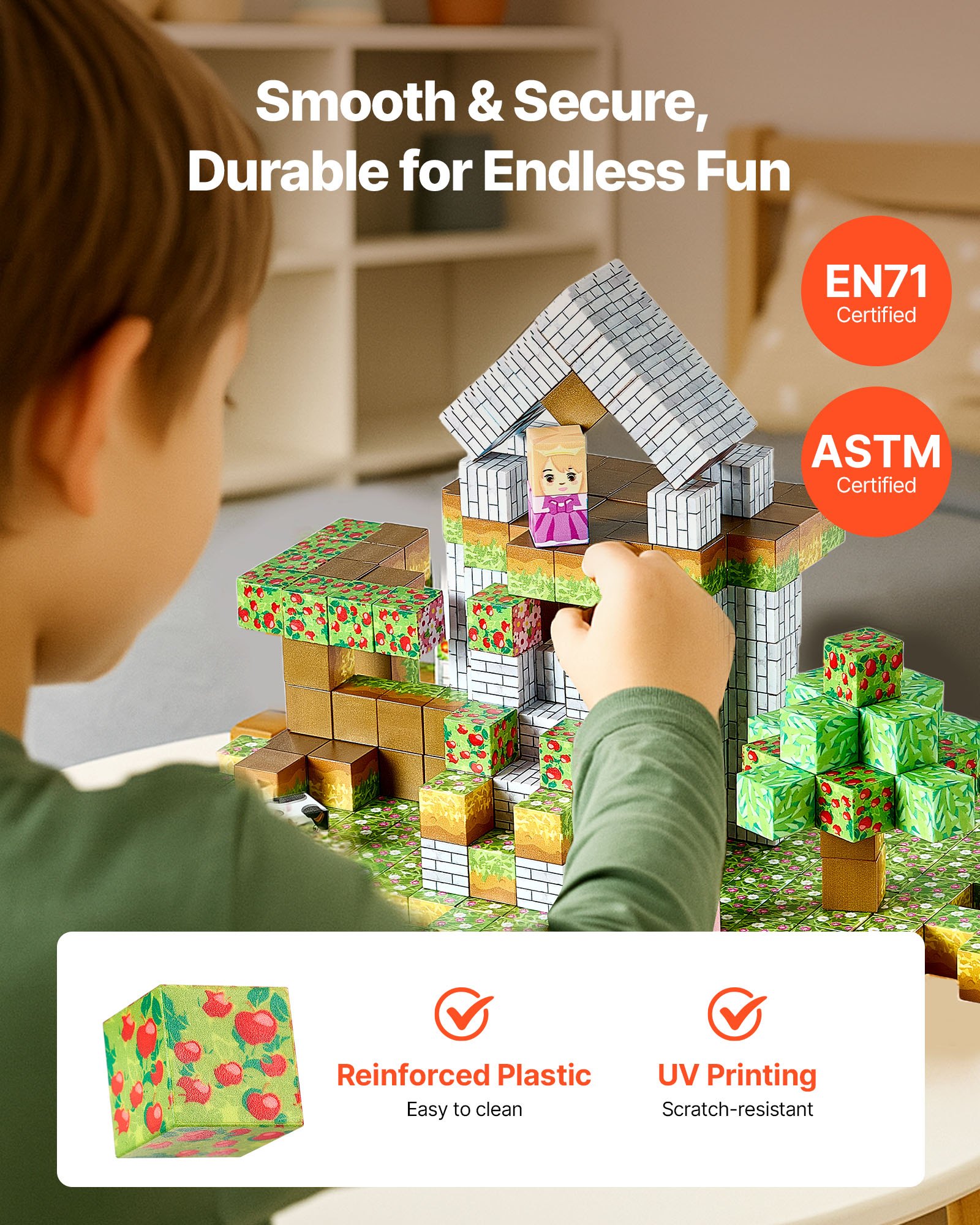 Magnetic Building Blocks, 150-Piece Forest Set โ photo 3