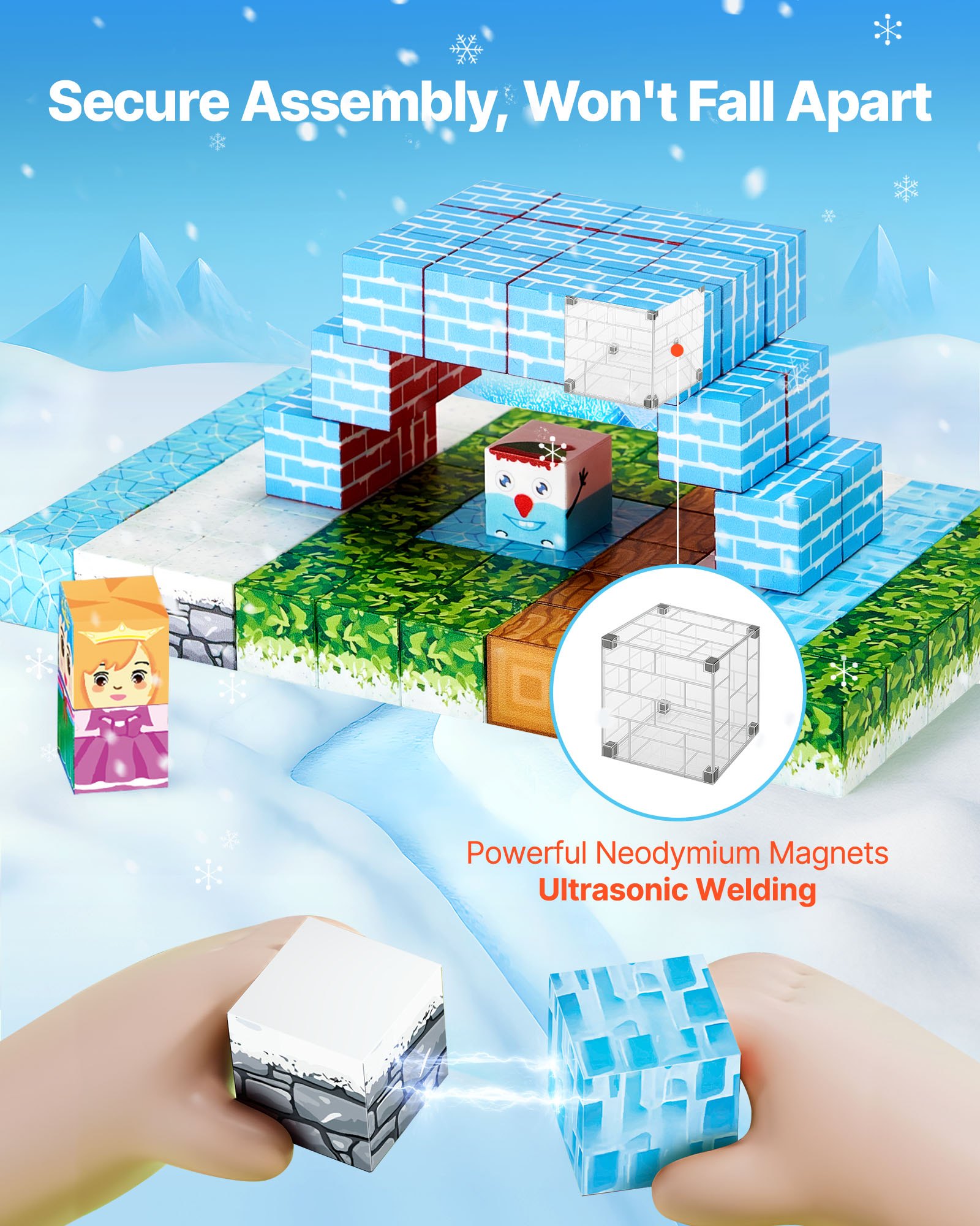 Magnetic Building Blocks Set, 150 Pieces โ photo 5