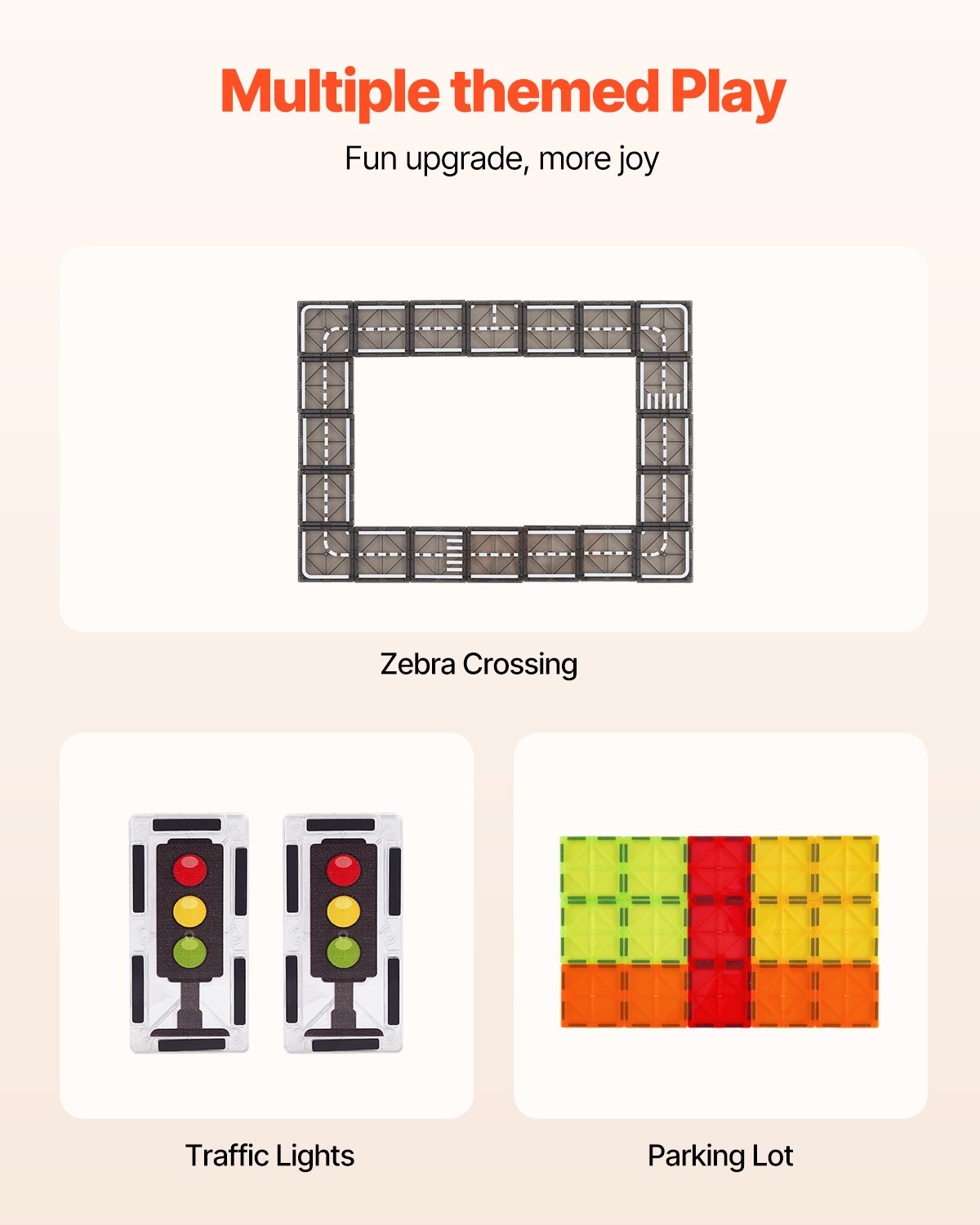 Magnetic Road Building Tiles, 56-Piece Set โ photo 4