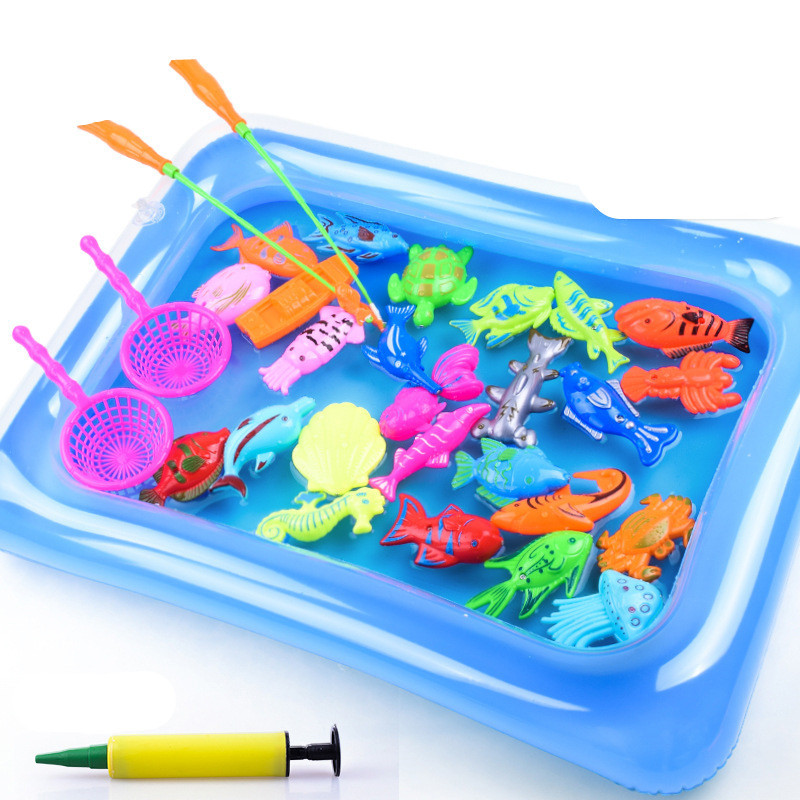 Magnetic Fishing Bath Toy Set with Rods & Nets โ photo 2