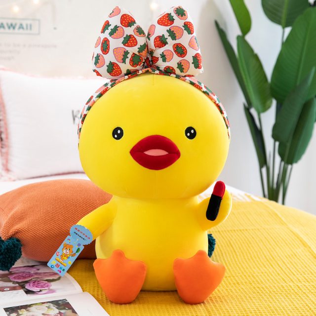 Red-Lips Makeup Duck Sitting Plush 45cm — photo 3