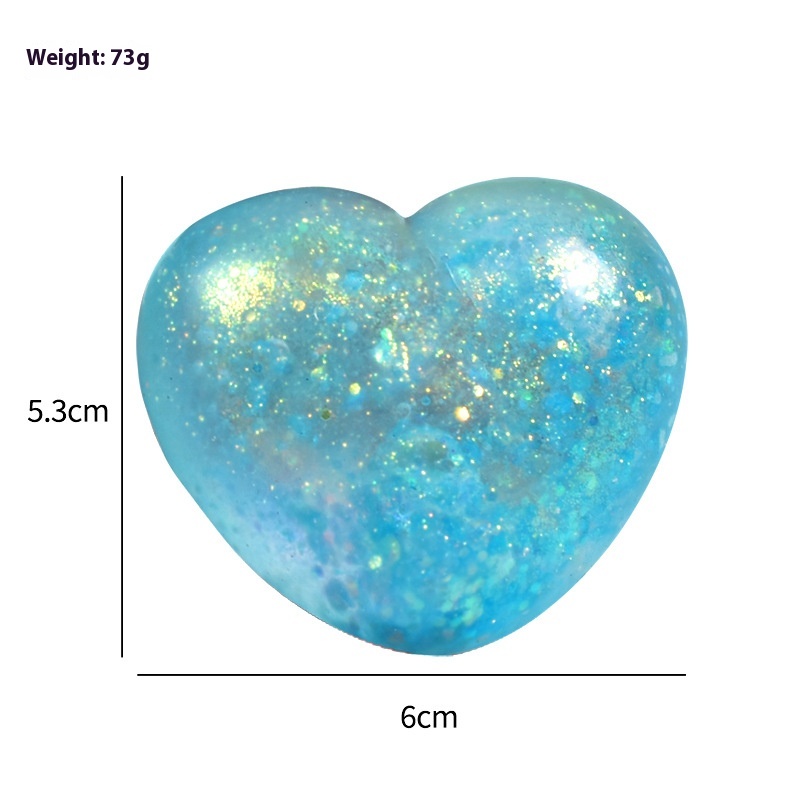 Glitter Galaxy Heart Squeeze Ball โ photo 2