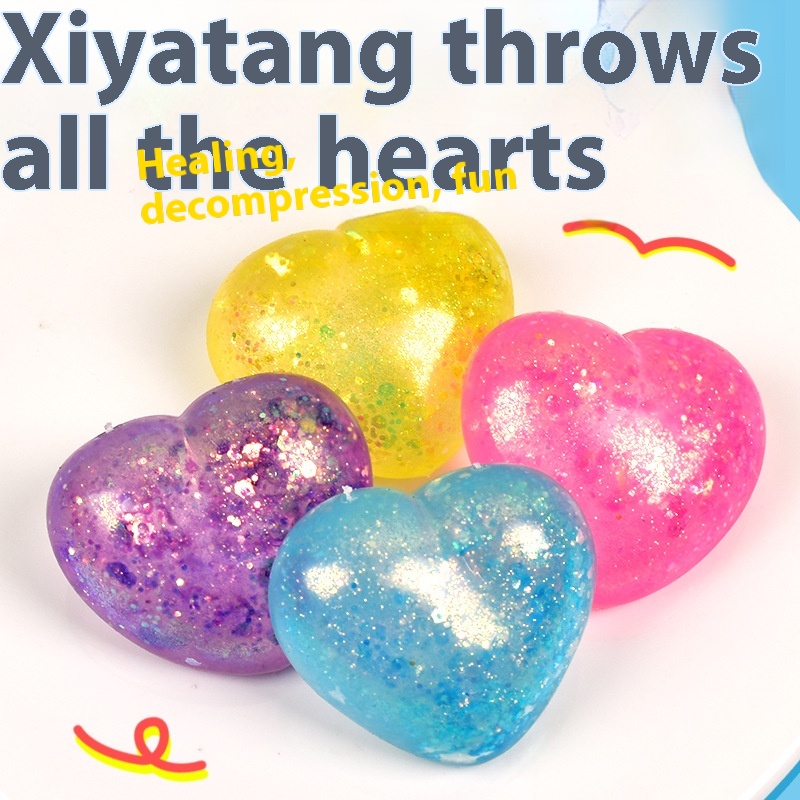 Glitter Galaxy Heart Squeeze Ball โ photo 3