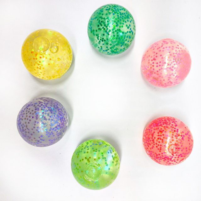 Glitter Galaxy Star Squeeze Ball