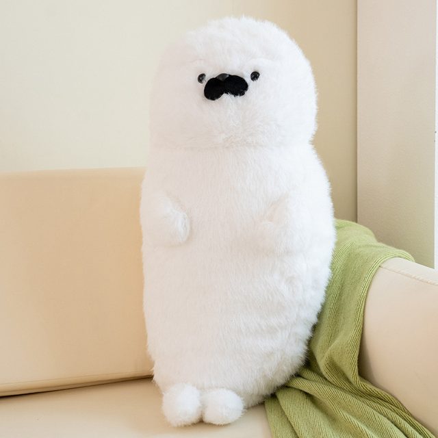 Fluffy White Seal Plush