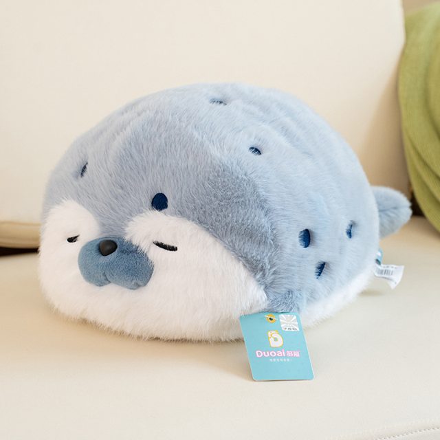 Sleepy Spotted Blue Seal Plush
