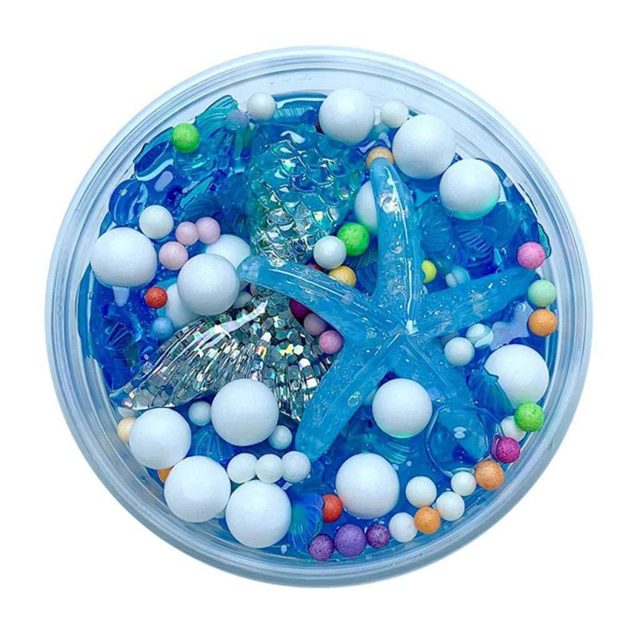 Pink Starfish Beach Slime with Foam Beads โ photo 3