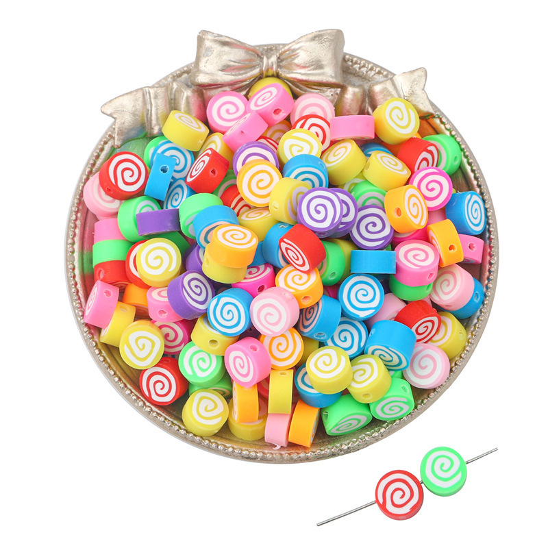 Peppermint Candy Polymer Clay Slice Beads โ photo 2