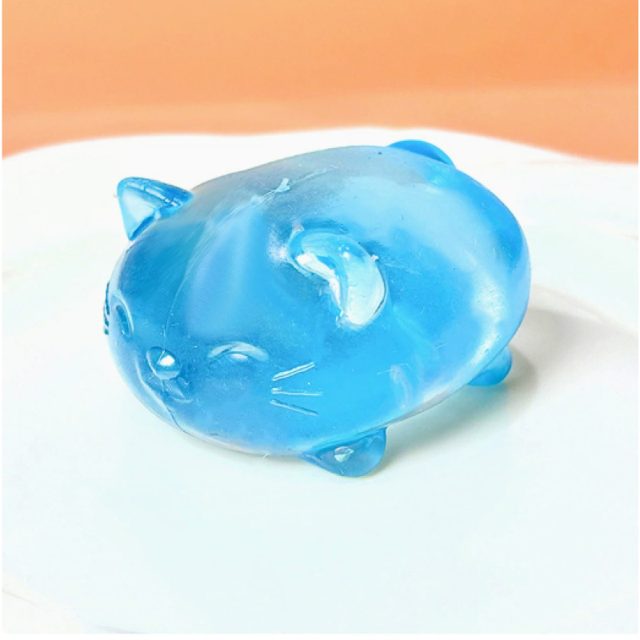Clear Blue Jelly Cat Squishy