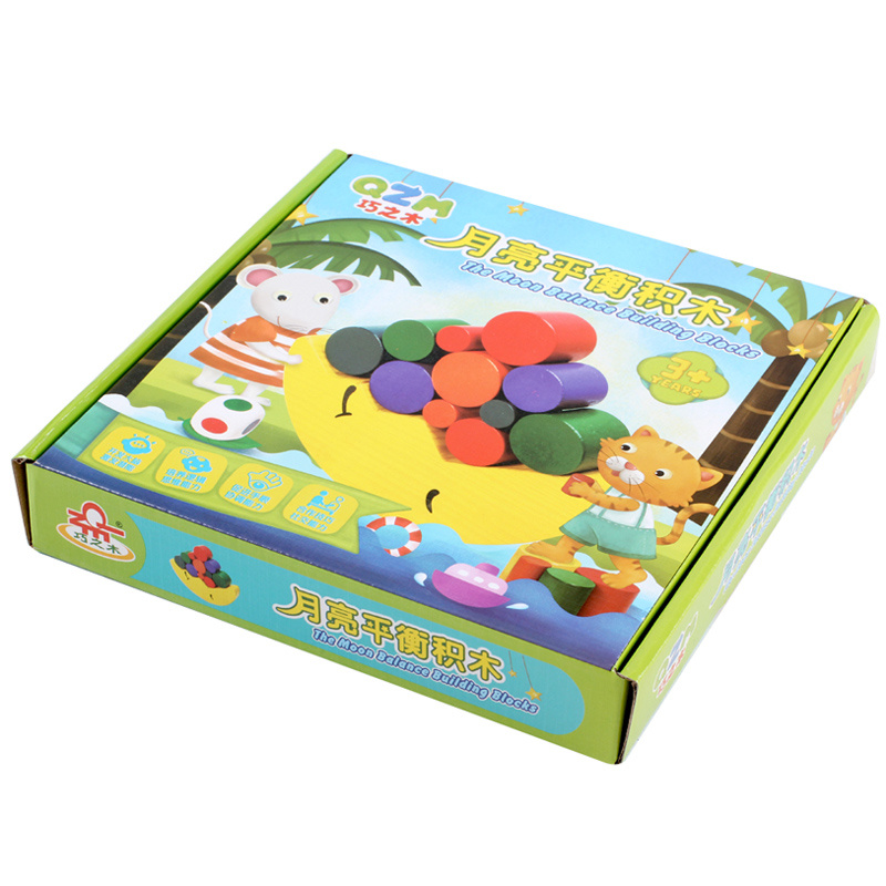 Wooden Moon Balance Stacking Blocks