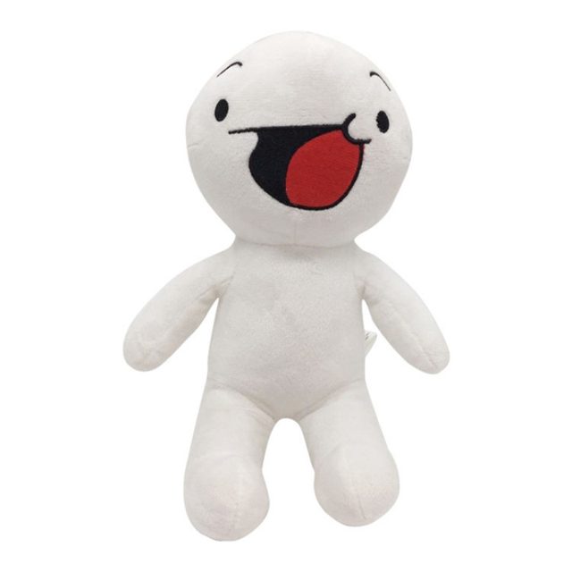 Smiley White Cartoon Buddy Plush