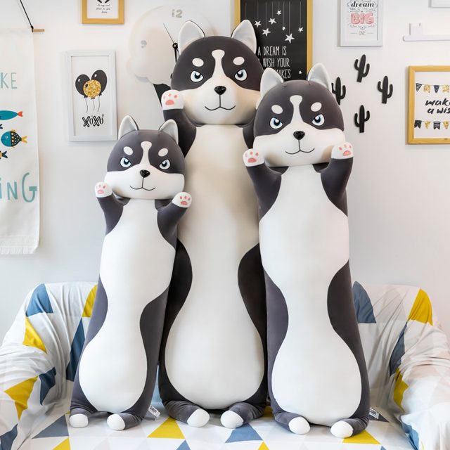 Long Husky Hug Pillow Plush โ photo 3