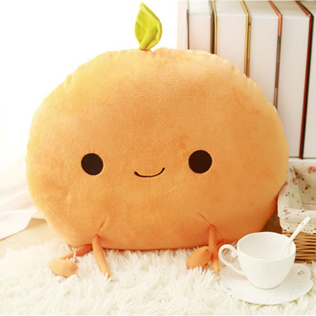Smiley Peach Cushion Pillow Plush โ photo 2
